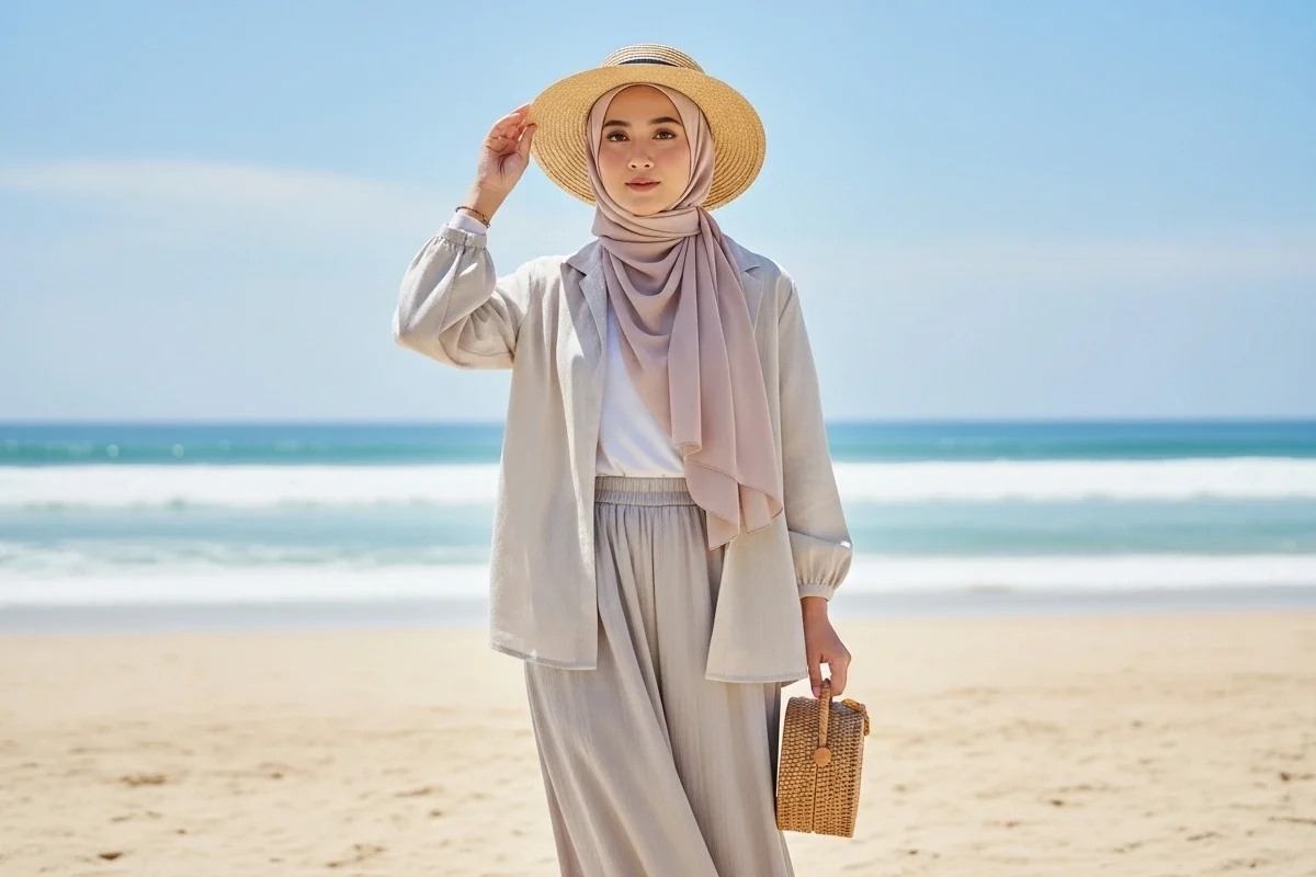 Pakaian yang Cocok untuk ke Pantai bagi Hijaber