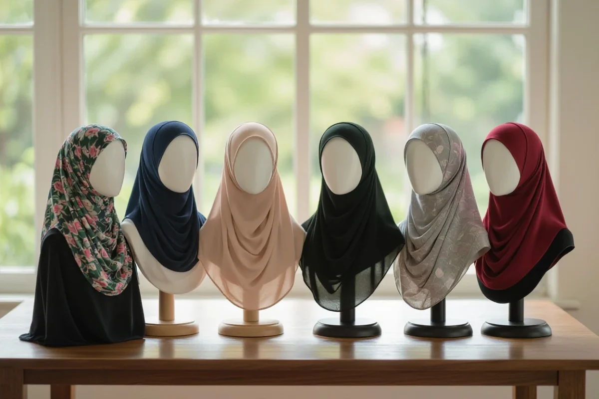 Jenis bahan hijab dan plus minus nya